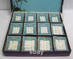 Vtg Store Display American Maid PEARLS Buttons NA Lady in Canoe Gorgeous Lake