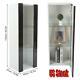 Wall Display Cabinet Glass Door 3 Tiers Bathroom Storage Shelves With Led Lights