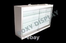 Wall Style White Showcase Display Case Store Fixture Knocked Down #SC-WC439W