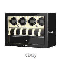 Watch Winder For Automatic 4 Watches With 6 Display Storage And Jewellery Drawer