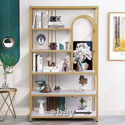 White Bookshelf Etagere Bookcase Display Shelf Storage Organizer Home Office