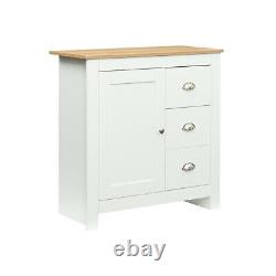 White Dining Room Storage Cabinet Display Sideboard Cupboard TV Stand with Doors
