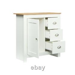 White Dining Room Storage Cabinet Display Sideboard Cupboard TV Stand with Doors