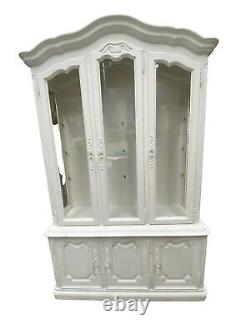 White Drexel Chatillon Hutch Display Cabinet