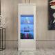 White High Gloss Tall Display Cabinet Storage Unit Cupboard With Led Light 170cm