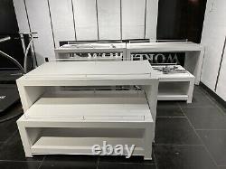 White Store Retail Display 2 Piece Nesting Tables