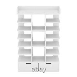 White Vertical Shoe Rack Shoes Stand Storage Display Organizer Shelf 15 Pairs