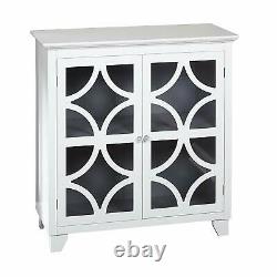White Wooden Door Buffet Sideboard China Storage Cabinet Server Curio Display