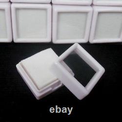 Wholesale Gem Display multi size white plastic box Storage for Gemstones/Diamond