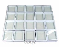 Wholesale Gem Display multi size white plastic box Storage for Gemstones/Diamond
