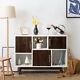 Wood Display Sideboard Storage Cabinet With Storage Compartments