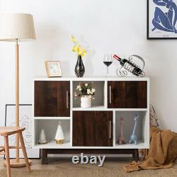 Wood Display Sideboard Storage Cabinet with Storage Compartments