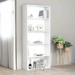 Wooden 5-Tier Storage Shelves Display Rack Bookcase Bookshelf Room Divider Wide