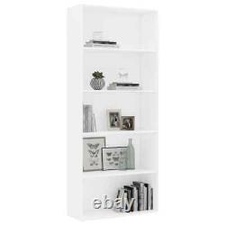 Wooden 5-Tier Storage Shelves Display Rack Bookcase Bookshelf Room Divider Wide