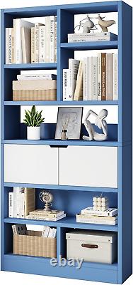 Wooden Book Shelf Open Shelf Bookcase, Freestanding Display Storage Cabinet Or