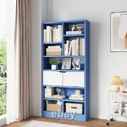 Wooden Book Shelf Open Shelf Bookcase, Freestanding Display Storage Cabinet Or
