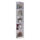 Wooden White Finish Corner Display Cabinet With 5 Shelves Bookshelf Storage Rack