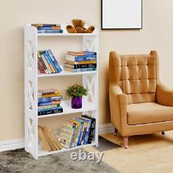 YCICI Bookshelf 4 Tier Bookcase Kitchen Shelf Freestanding Display Storage Sh