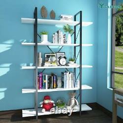 YITAHOME 5 Tier Bookshelf Ladder Bookcase Display Storage Organizer Furniture