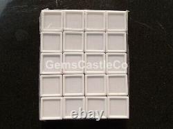 1000 Pcs 3 X 3 CM Gem Display Boîte En Plastique Stockage Pour Gems / Diamond