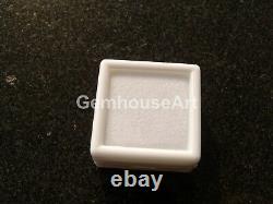 1000 Pcs 3 X 3 CM White Gem Display Boîte En Plastique Stockage Pour Gems / Diamants