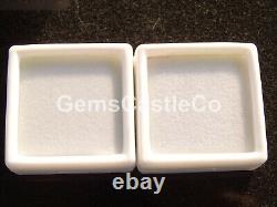 120 Pcs 6 X 6 CM White Gem Display Boîte En Plastique Stockage Pour Gems / Diamants