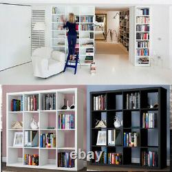 16 Cubes Unit Stand Display Bookcase Storage Bookshelf Organisateur White/black Uk