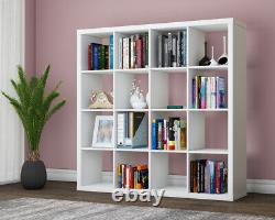 16 Cubes Unit Stand Display Bookcase Storage Bookshelf Organisateur White/black Uk