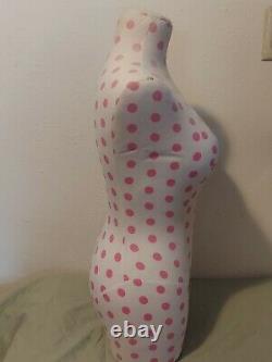 28in Victoria's Secret Pink Polka Dot Robe Forme Boutique Affichage Mannequin Rare