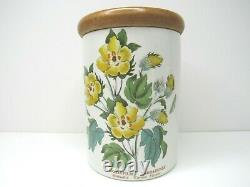 4 Botanic Garden Portmeirion Lidded Canisters Storage Decor Display Spice Jars