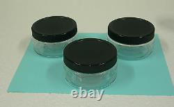 4oz/ 8 Oz Short Pet Plastic Clear Containers Jars W Lined Cap Pick Lot & Color