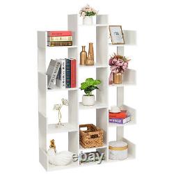 5-shelf Modern Tree Bookshelf Book Rack Display Étagère Rangement Organisateur Blanc