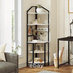 5-tier Corner Bibliothèque Bibliothèque Open Display Rangement Rack For Living Room Home