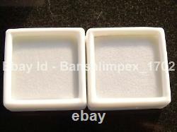 60 Pc 6 X 6 CM White Gem Display Boîte En Plastique Stockage Pour Gems / Diamants