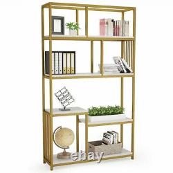 7-open Shelf Bookcases, Modern Bookshelf Elegant Storage Display Shelves Nouveau