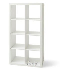 8 Cube Bookshelf Rack Bookcase Shelving Stand Storage Display Book Shelves Blanc
