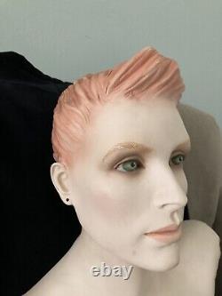 Affichage De Magasin Mannequin Head 1980s Bust Plaster Vogue? Vieille Antique Femelle