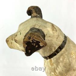 Antique Nipper Dog Rca Paper Mache Store Display Old King Cole Début Des Années 1900 14