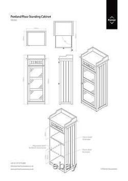 Armoire D’affichage Moderne Shabby Meubles Chics White Glass Door Slim Storage Unit