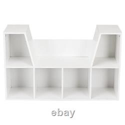 Bibliothèque D'armoire De Rangement Topbuy Étagère Multi-fonctionnelle Avec 6 Cubby Blanc