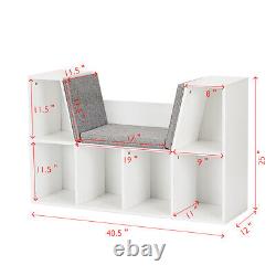 Bibliothèque D'armoire De Rangement Topbuy Étagère Multi-fonctionnelle Avec 6 Cubby Blanc