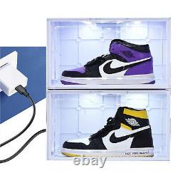 Boîte À Chaussures Led Stackable Light Up Sneaker Display Collection Organisateur De Stockage XL