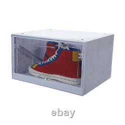 Boîte À Chaussures Led Stackable Light Up Sneaker Display Storage Organizer Sound Control