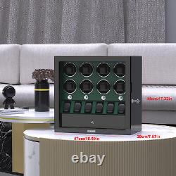 Boîte Remontoir Automatique Compacte à LED pour 8 Montres avec Étui de Rangement d'Affichage pour 6 Montres
