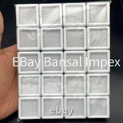 Boîte de rangement en plastique pour pierres précieuses, affichage de 1000 pièces de 3 x 3 cm, couleur blanche