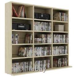 CD DVD Étagère De Stockage Affichage Rack Tower Stand Organizer Cabinet Wood Bookshelf