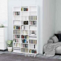 CD DVD Storage Shelf Rack Media Tower Stand Organizer Cabinet Display Bookcase W