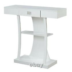Console Moderne Table Accent Shelf Tiroir Entryway Storage Sofa Display White