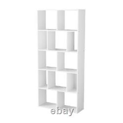 Cube Stockage Bookcase Bookshelf 12-cube Modern Wood Display Stand White