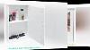 Display Uk Saxony White Wood Single Mirrored Door Storage Wall Mounted Cabinet With An Intern